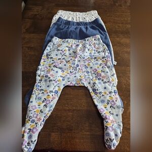Lot 0-3 Month Organic Honest Baby Pants 3 Footed